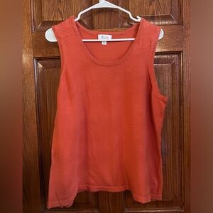 d co essentials Orange Sleeveless Top XL